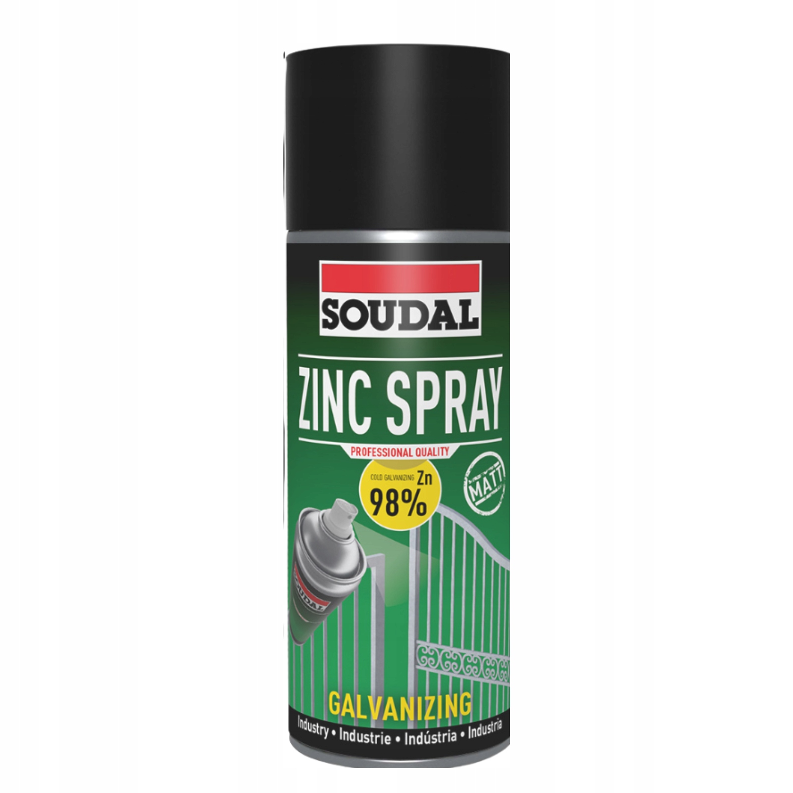 Soudal Preparat Antykorozyjny Aerozol Zinc Spray 400 ML Matowy 98 % Cynku