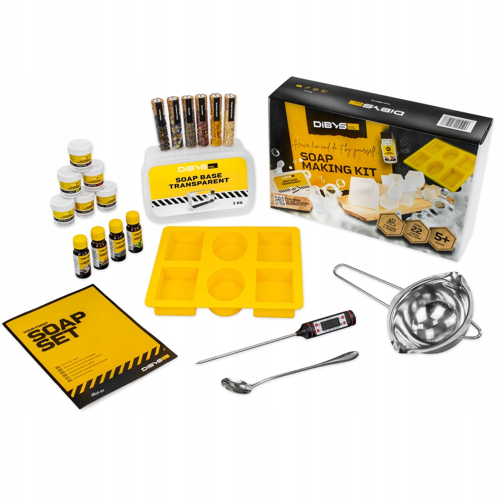 Sada Mýdla Mýdlová Hmota Transparentní 1 Kg