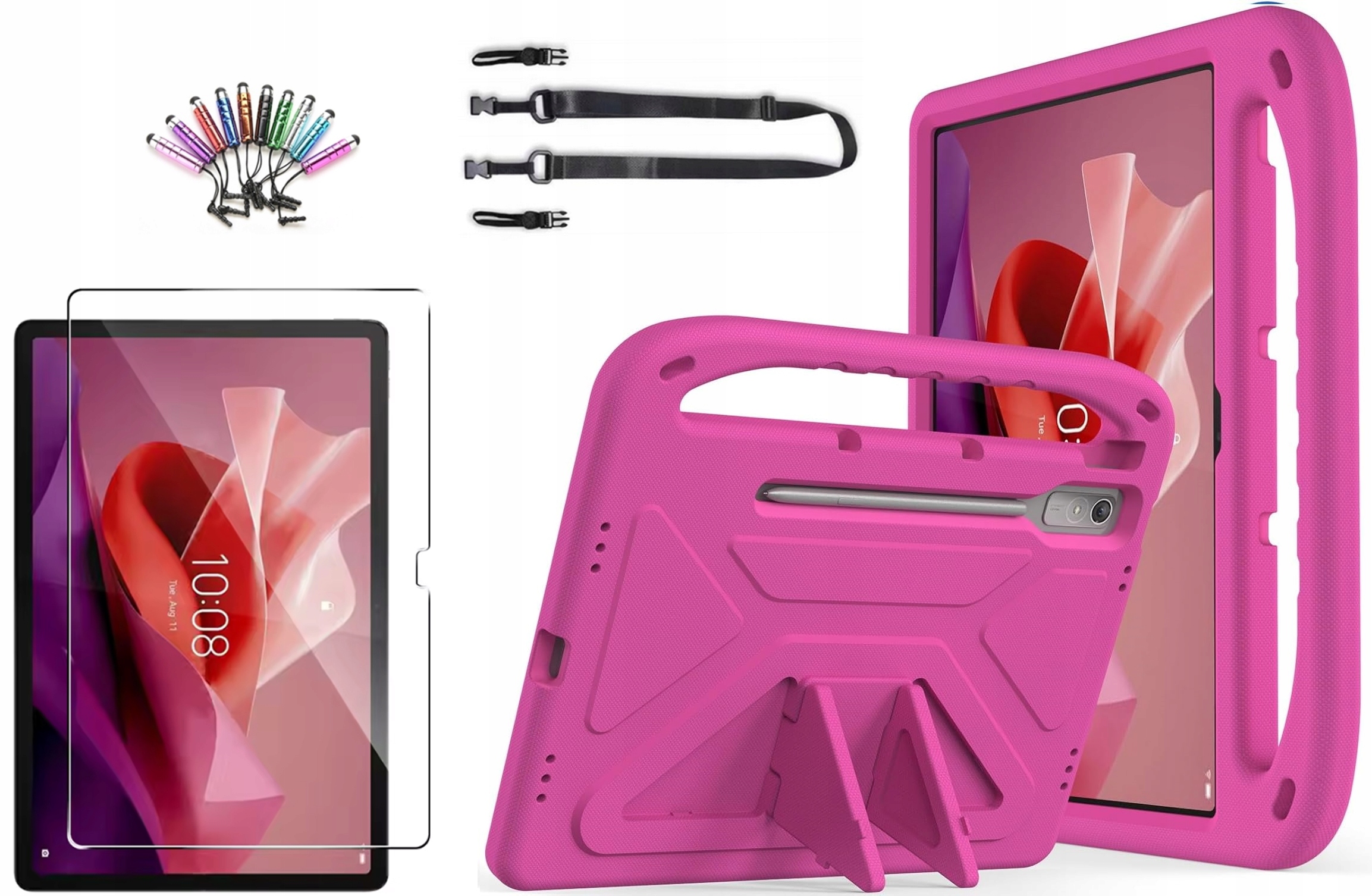 Etui Z Paskiem Do Lenovo Tab P12 12.7 TB370FU TB370 Szkło Rysik