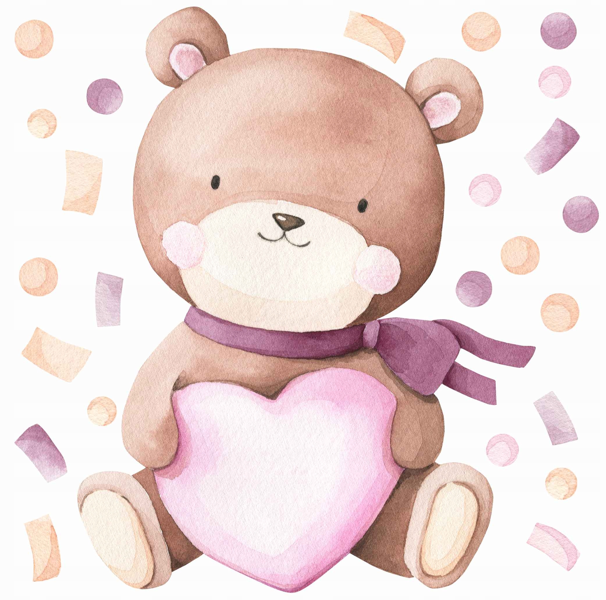 

Duże naklejki na ścianę Miś z serduszkiem XL