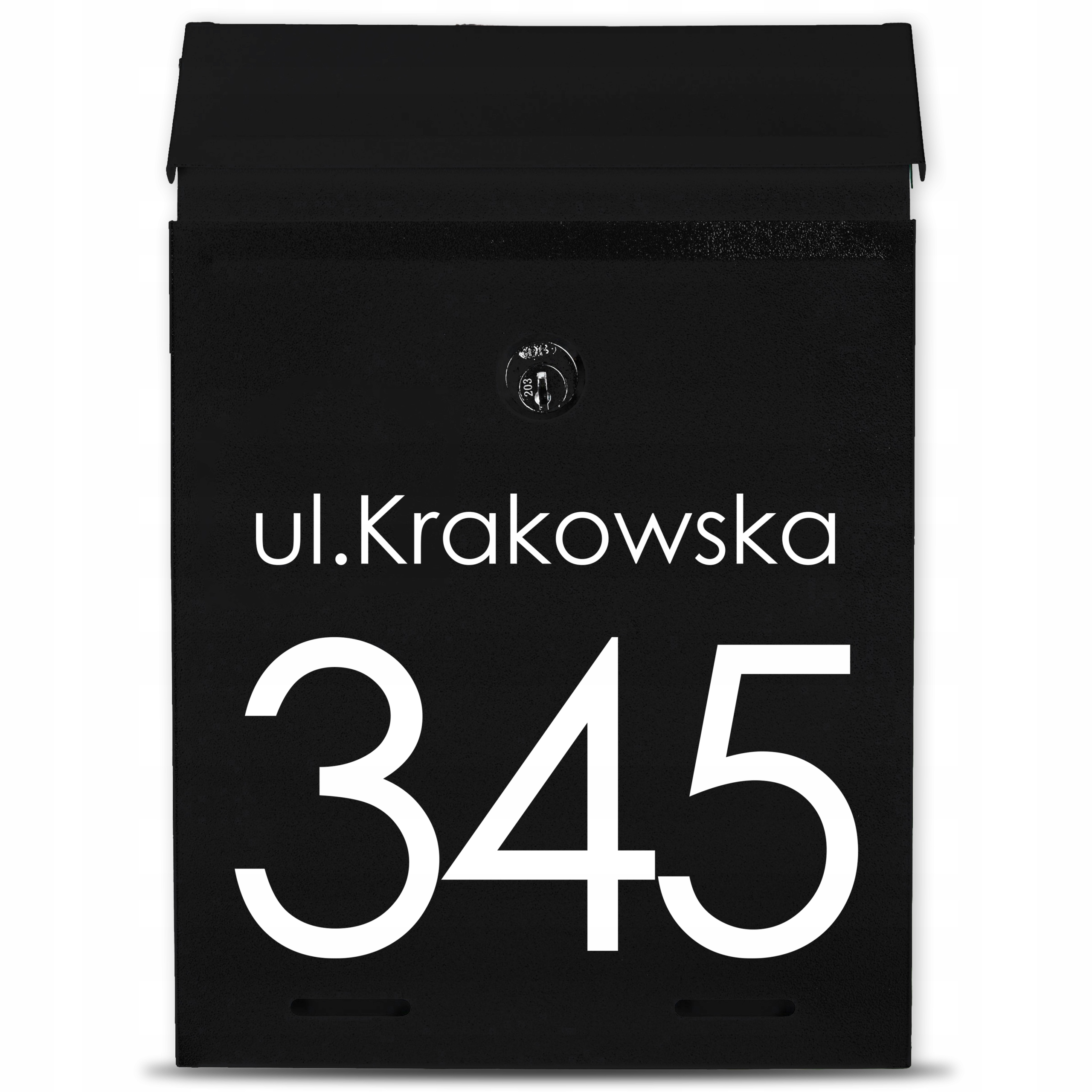 Černá Matná Poštovní Schránka Personalizovaná Na Bránu Osobní Vzory