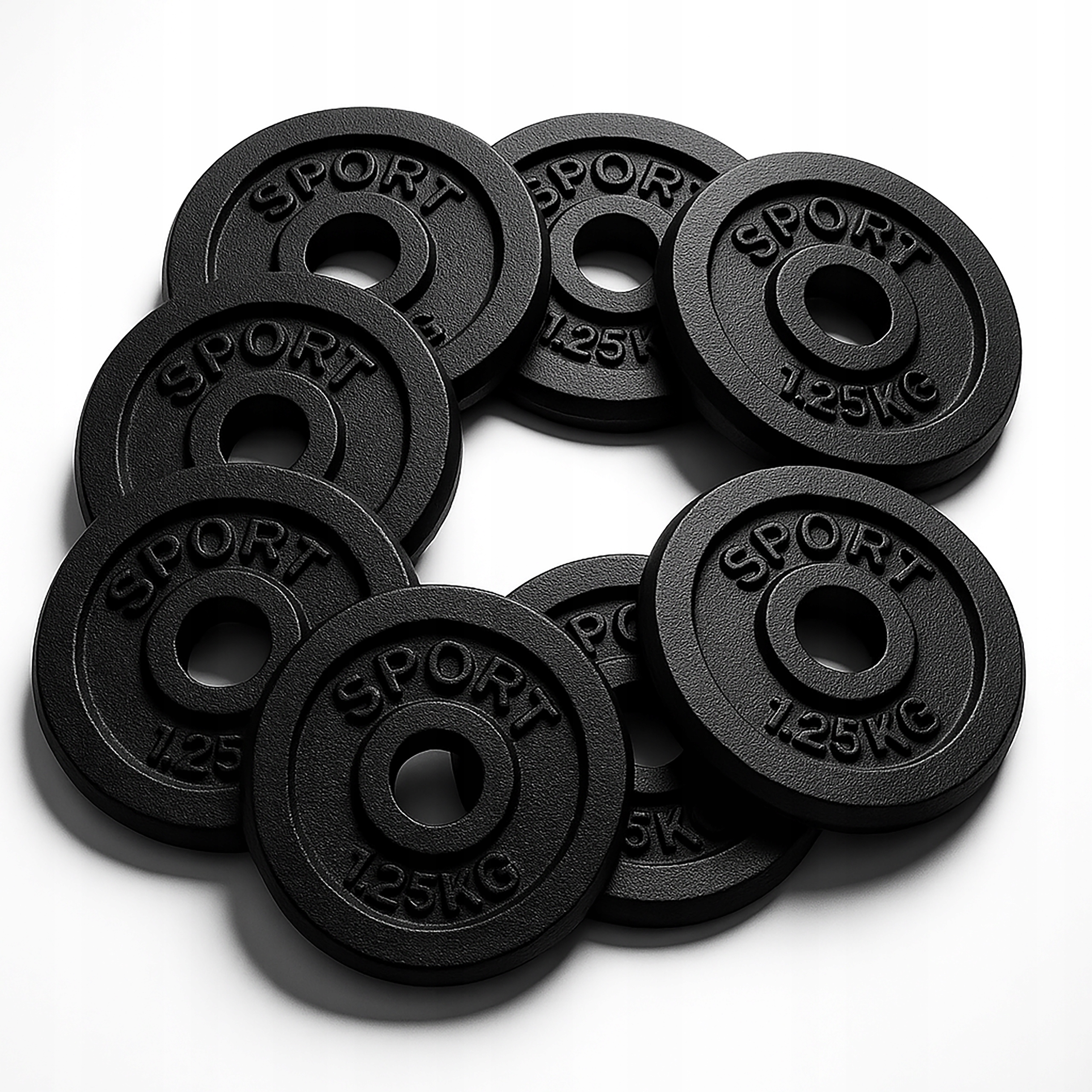 Obciążenie Żeliwne 8x1,25kg talerz 28mm Zestaw 10kg