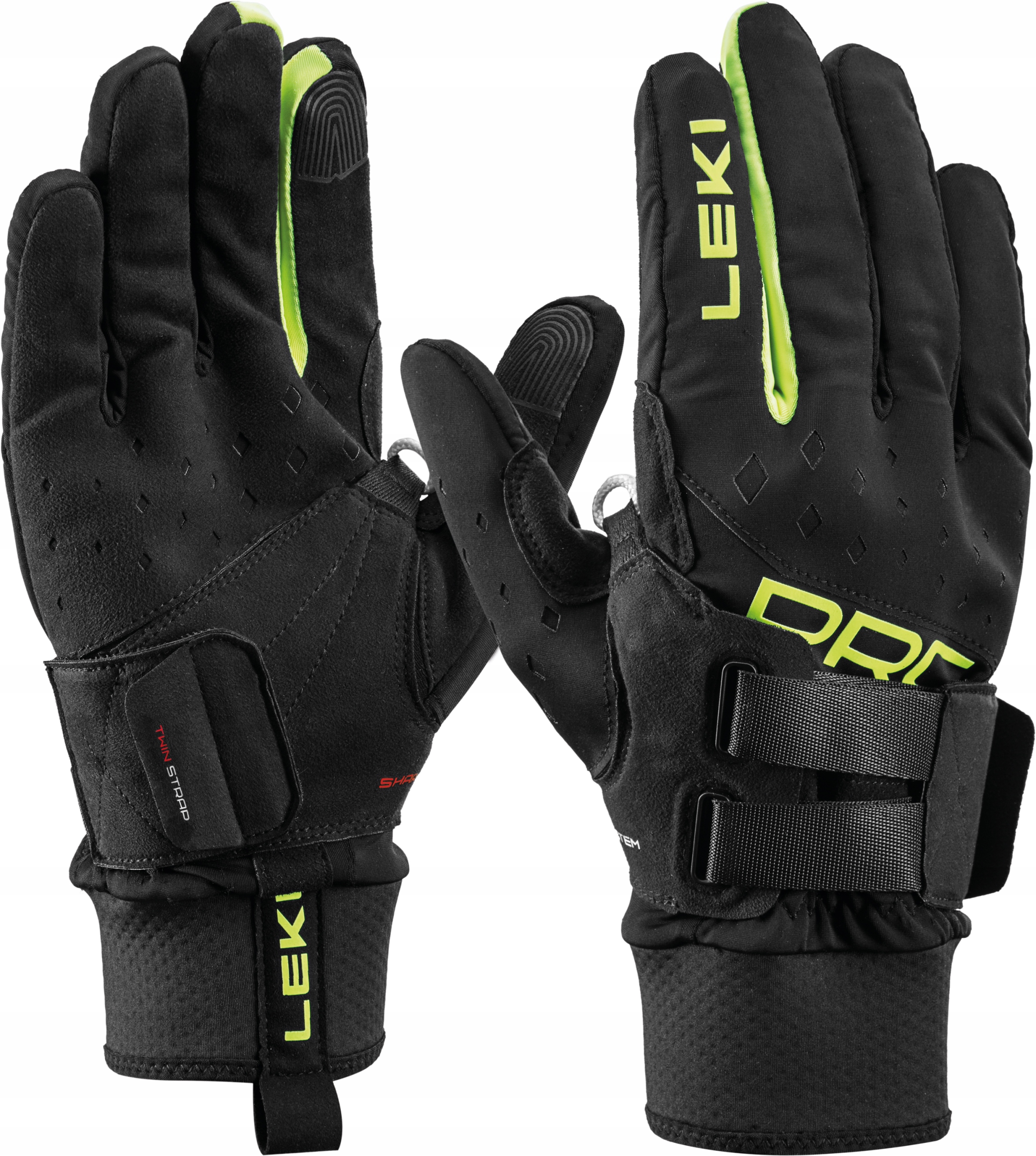 Rękawice Leki PRC Shark 10 BLACK - NEON YELLOW