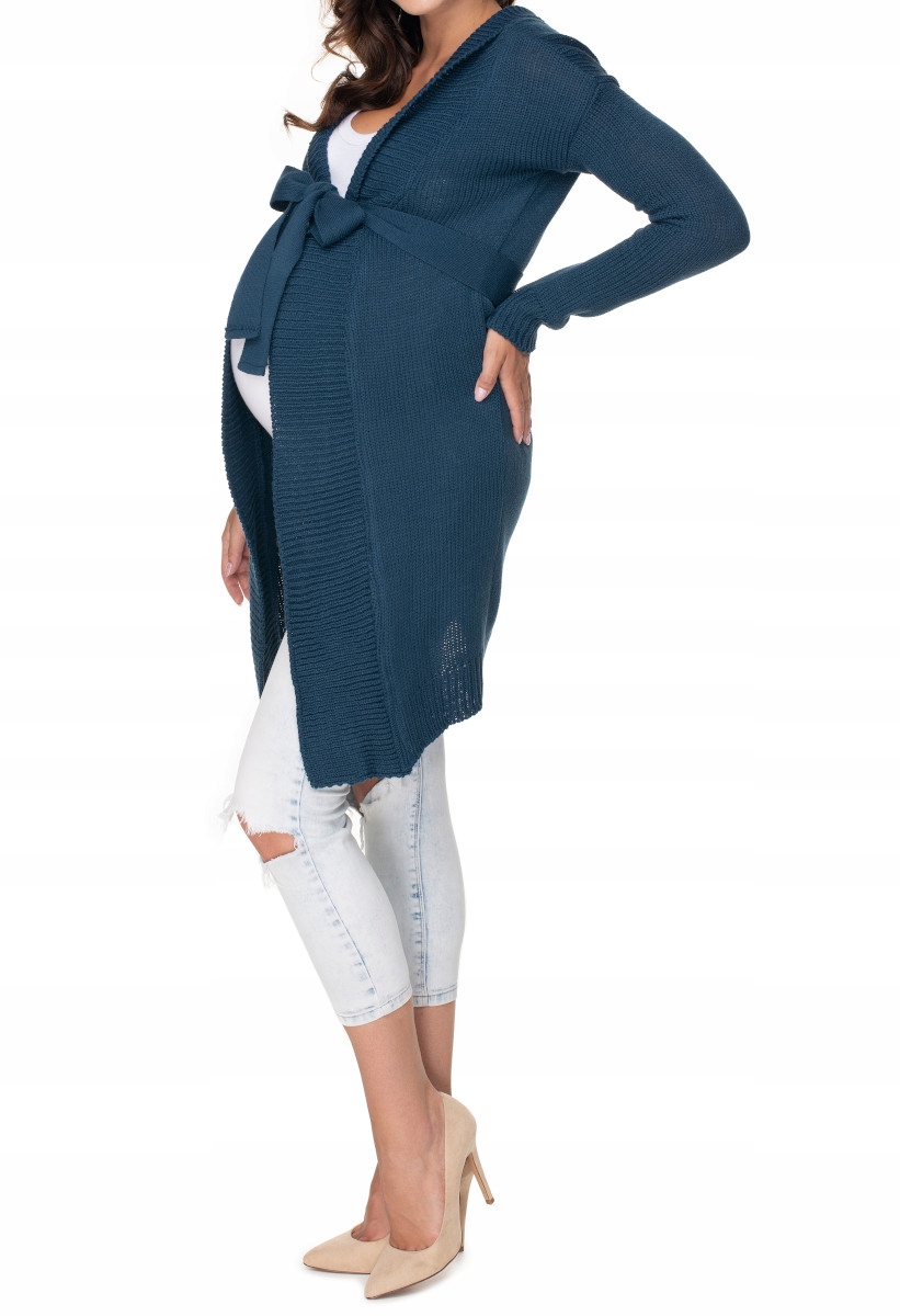 Polský 40045 Kabátek S Kardiganovým Páskem S/m/l