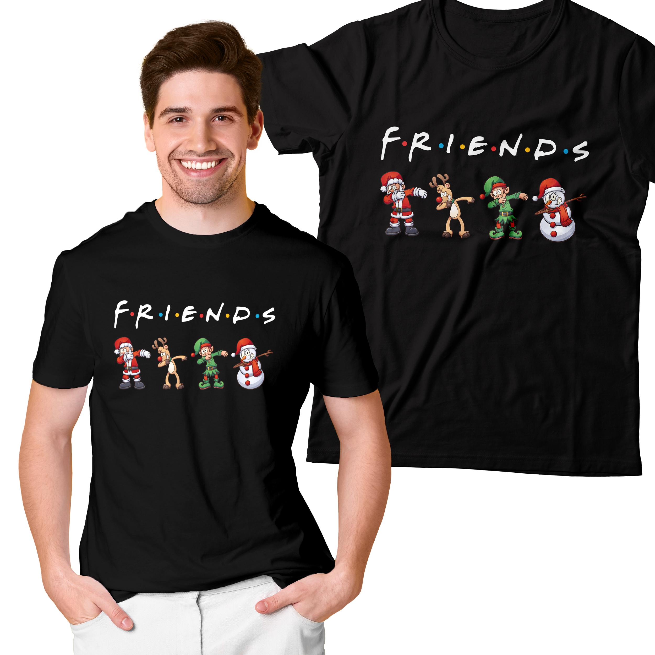 KOSZULKA NA MIKOŁAJA ŚWIĘTA PREZENT POD CHOINKĘ - FRIENDS | L