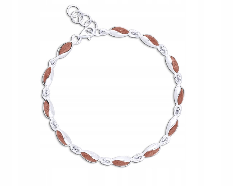 Stříbrný náramek s pískem pouště pro ženy ryzost 925 Elegantní