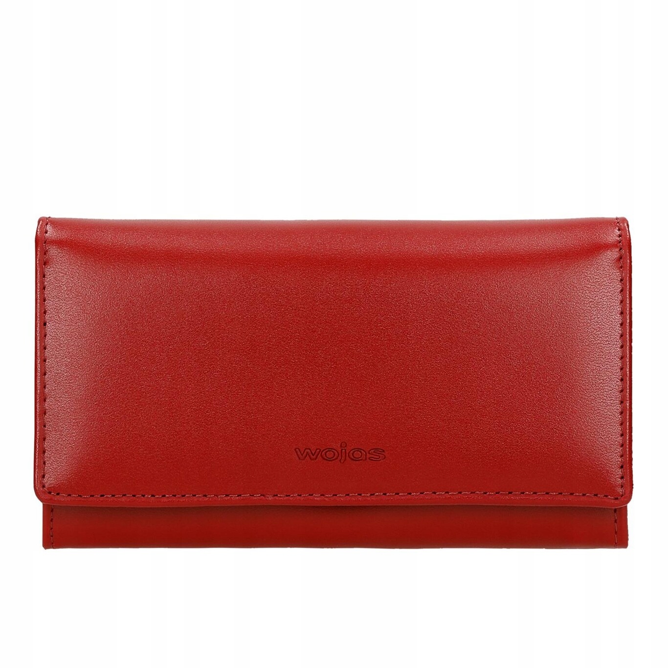 Portfel Damski Skórzany duży Skóra Naturalna Rfid czerwony Wojas