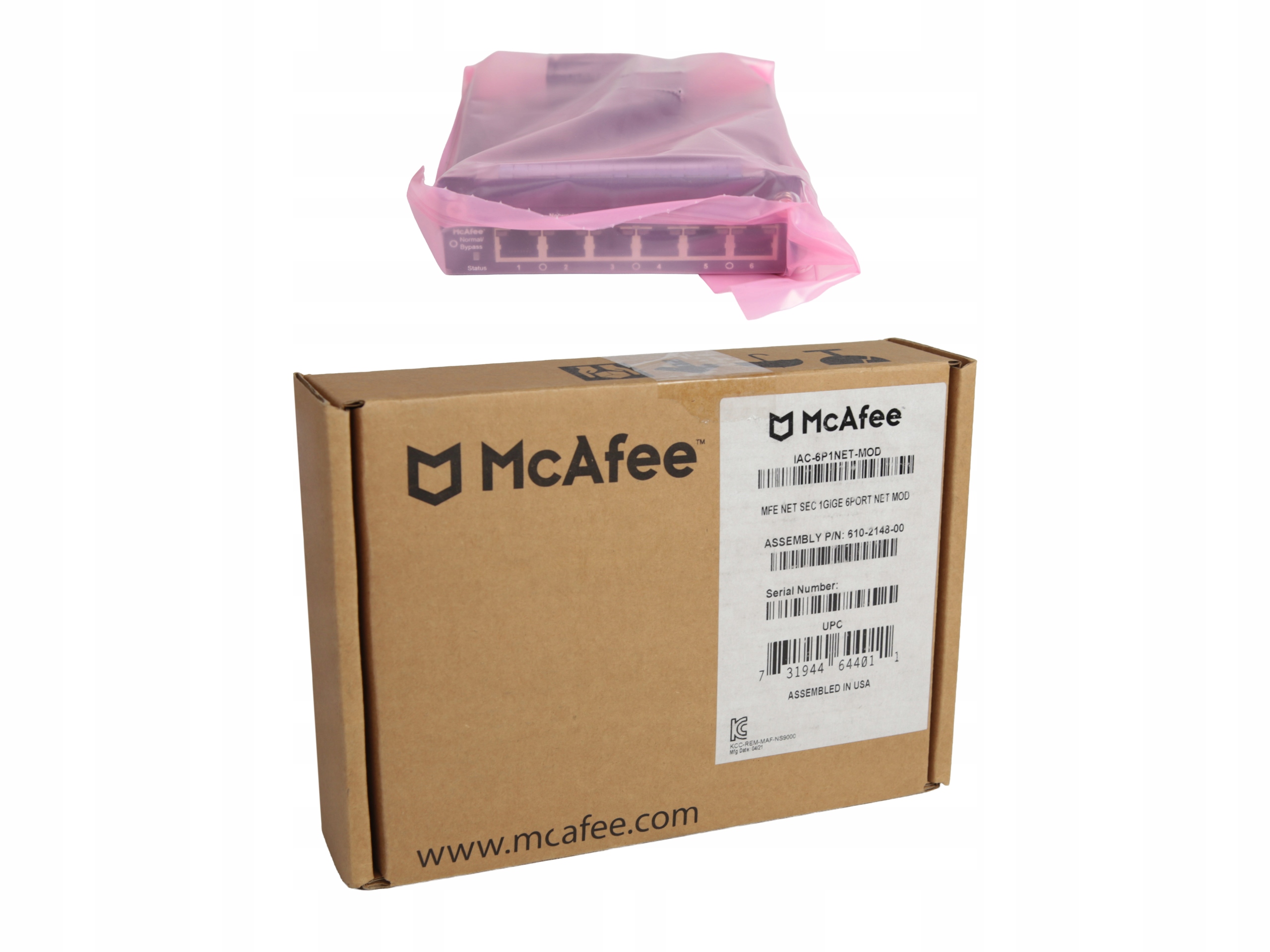 Modul McAfee IAC-6P1NET-MOD 6x RJ-45 1Gb Nový 610-2148