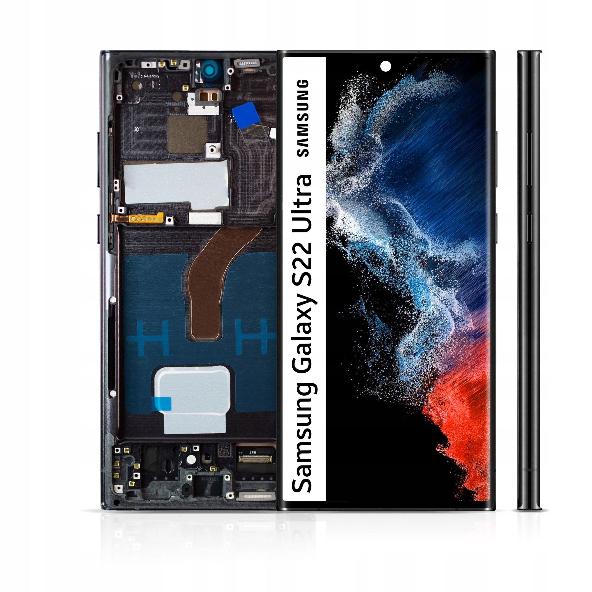 Full Size Oled pre Samsung Galaxy S22 Ultra LCD Čierny Dotykový Rámček Čierna