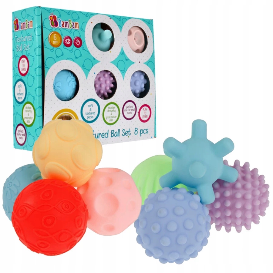 

Zestaw Kul Sensorycznych Piłeczki Różne Kształty