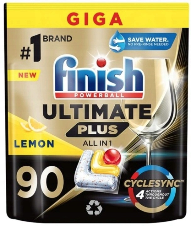 Levně Finish Ultimate Plus kapsle do myčky nádobí Lemon 90 kusů