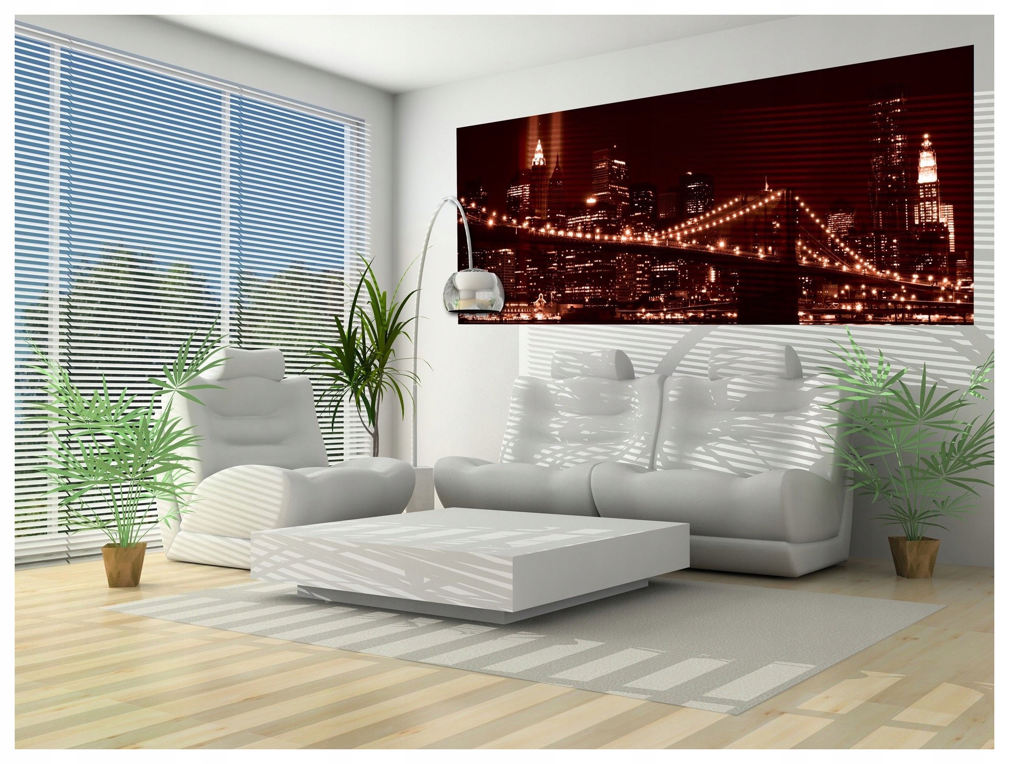 Fototapeta Brooklynský most v noci s panoramatickým výhledem na New York 250x104 lepidlo