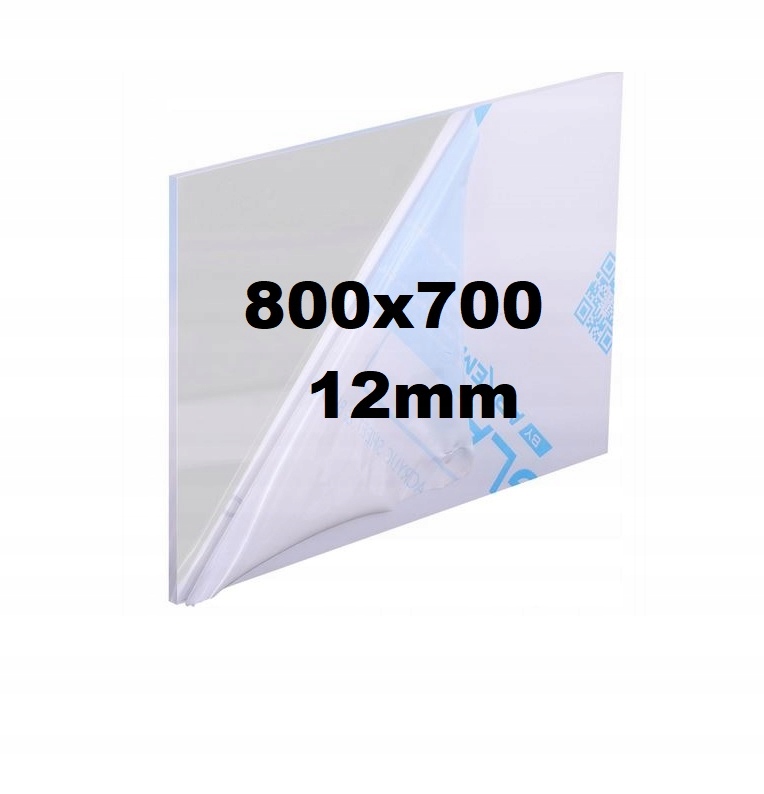 Pleksi /plexi Plexa Plexa Bezbarvá na míru 800x700x12 mm Akrylová Deska