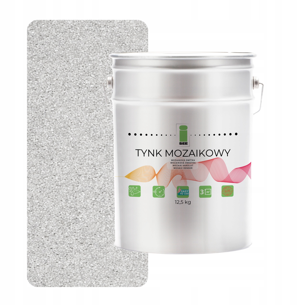 Mozaiková pryskyřičná omítka Marmolit Bílá M01 12,5 kg Mrazuvzdorná Premium