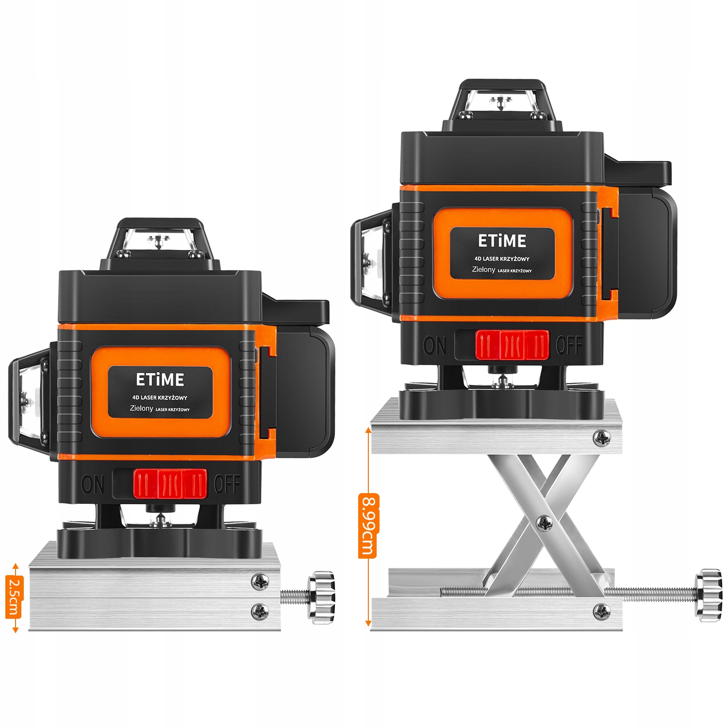 LASER KRZYŻOWY ETiME Poziomica 4D 16Linii + Zestaw Akcesoriów GRATIS Marka bez marki