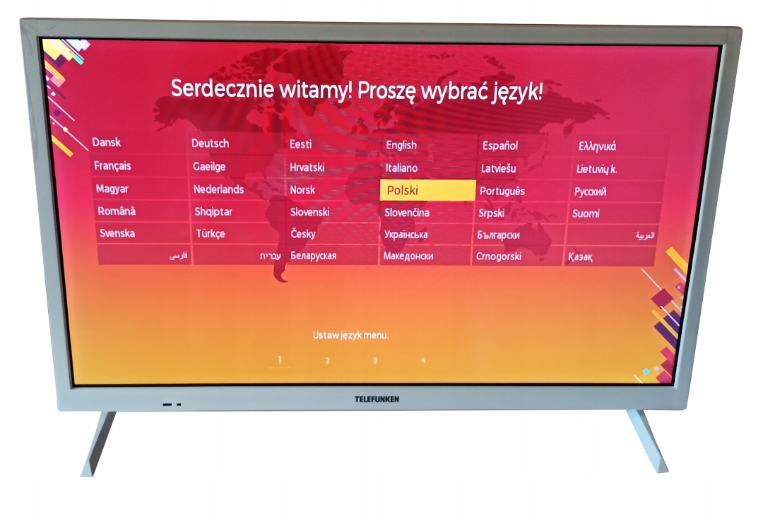 BIAŁY TV LED 24" TELEFUNKEN L24H550M4-W DVB-C/T2/S2