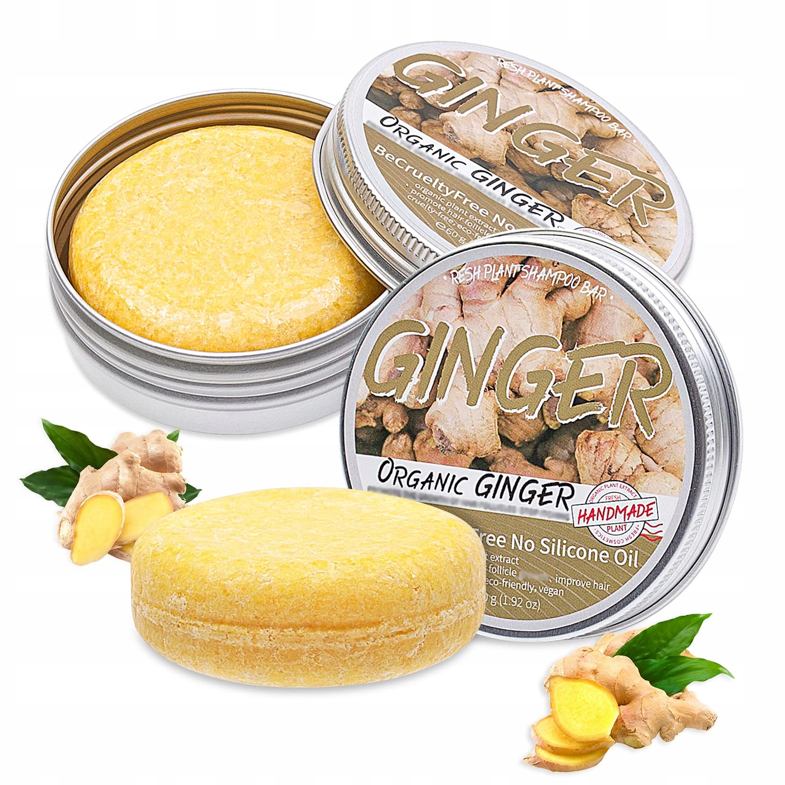 Ginger Šampon pro růst vlasů Kostka proti vypadávání vlasů 2 kusy