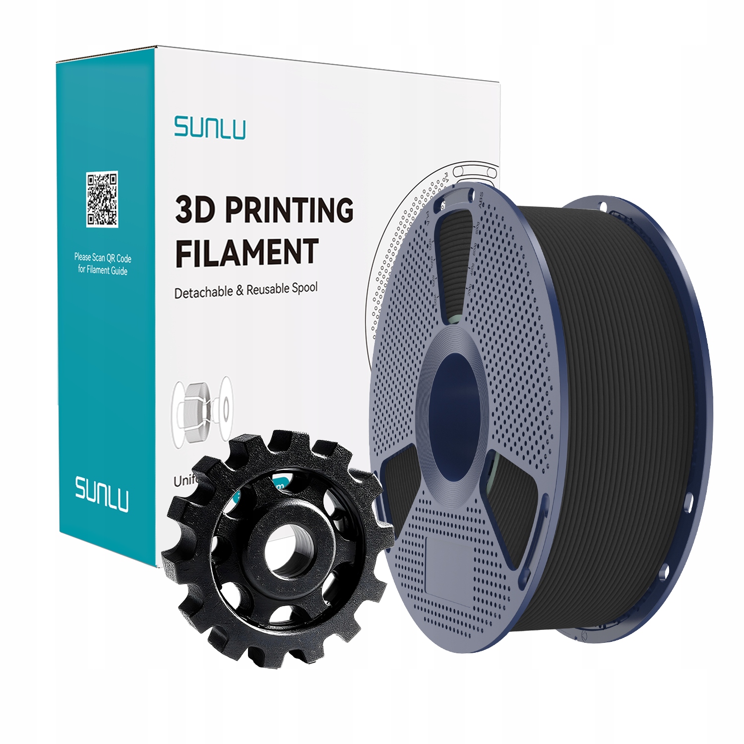 Filament Sunlu Pla Carbon Fiber 1,75 mm 1000 g czarny