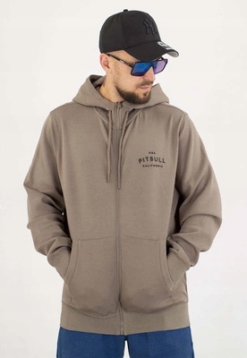 Mikina Pit Bull S Kapucí Zip Sampson taupe