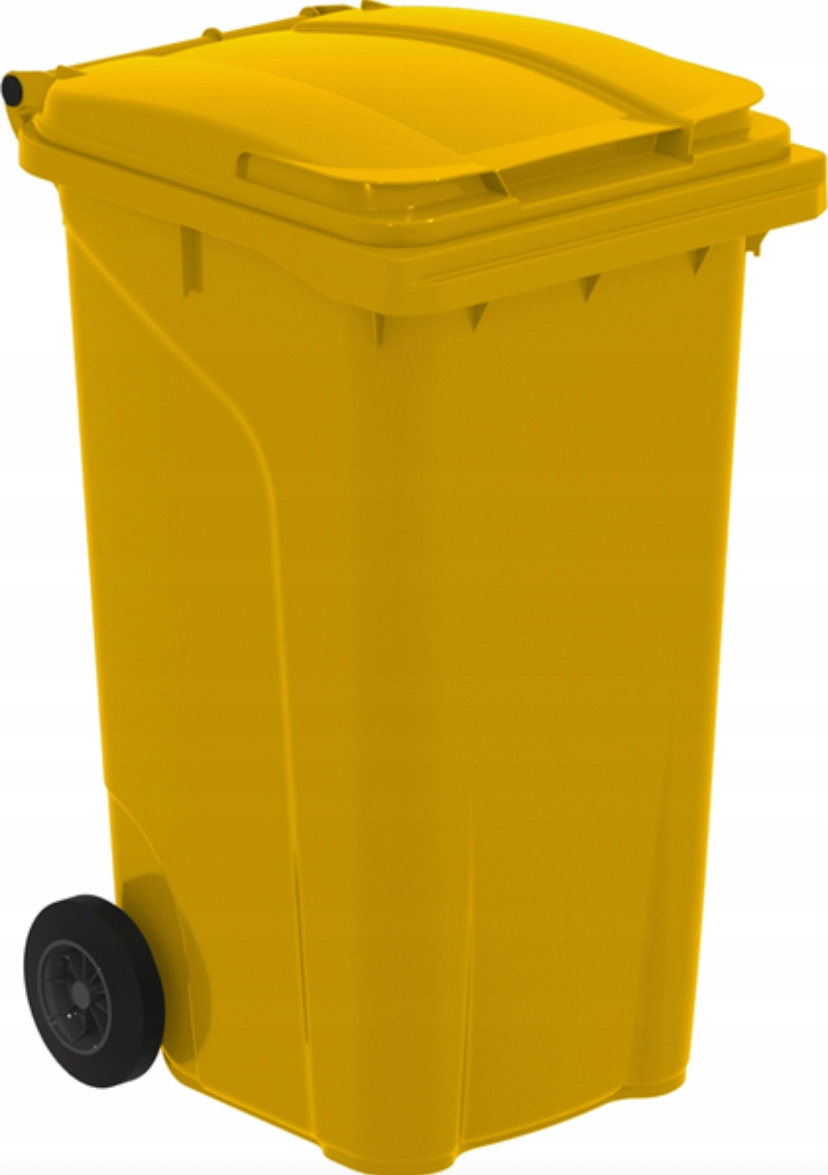 Kosz Pojemnik Kontener Na Śmieci Odpady 240L Żółty Plastik Eko Bio Segrega