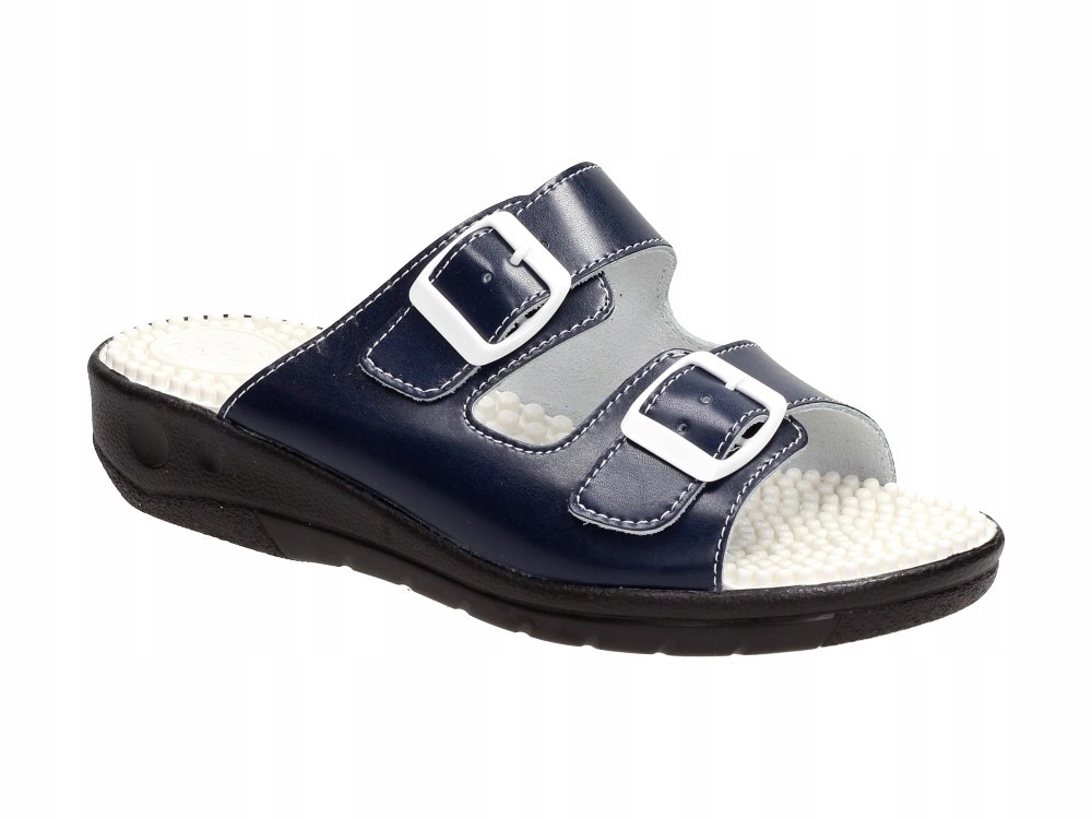 MEDYCZNE KLAPKI SKÓRZANE - FAKIRKI 2P- GRANAT 38