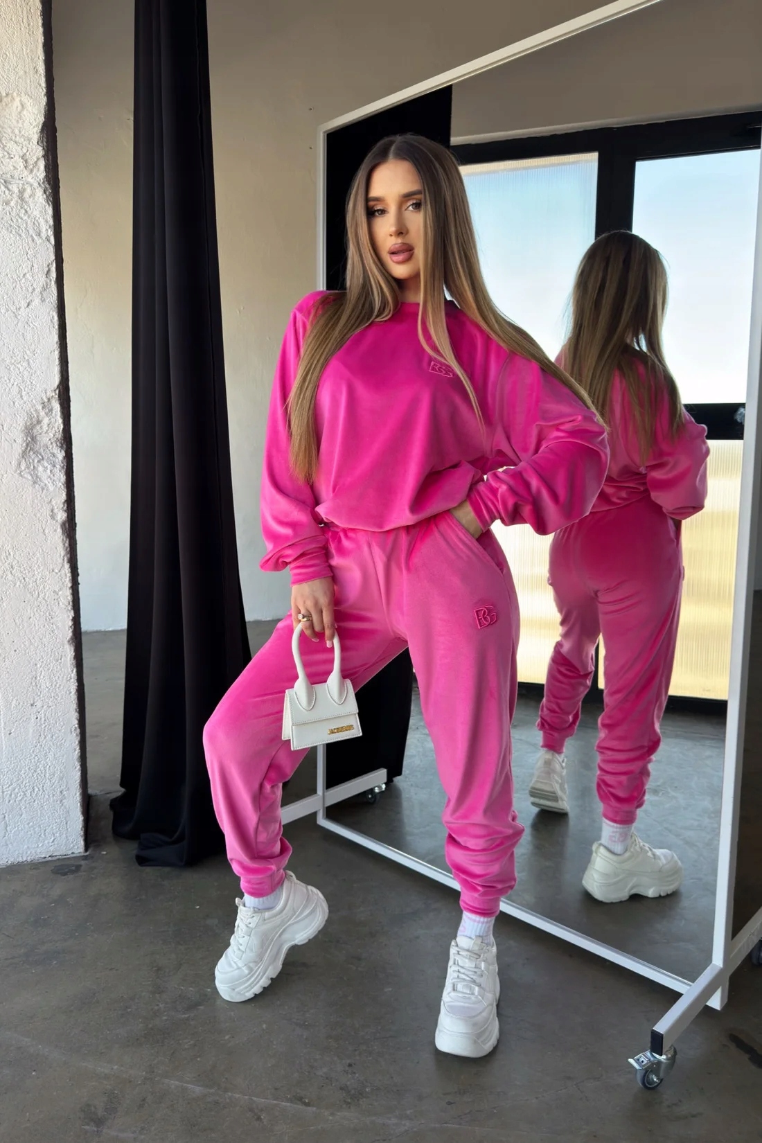 Teplákovka dámský Bg Mia fuchsiová barva L