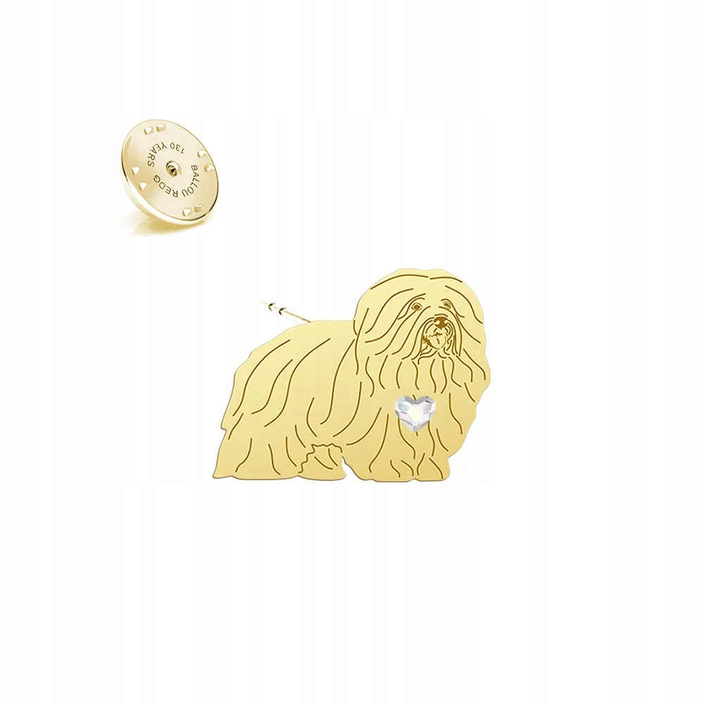 Odznak s psem Coton de Tulear 925 Dárek Žena Dedikace Bonus