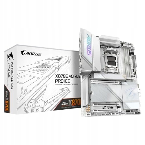 GIGABYTE X870E AORUS PRO Ice Płyta Główna Ryzen 9000 DDR5 WiFi 7 USB 4