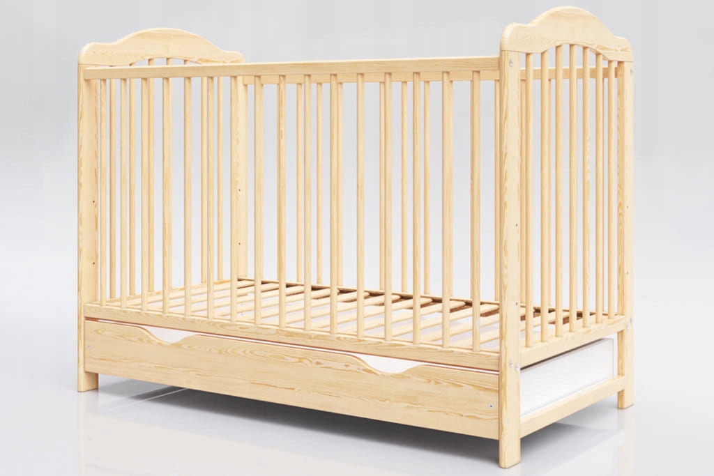 Dětská kojenecké Alek se zásuvkou 120x60 borovice kousátka norma Eu