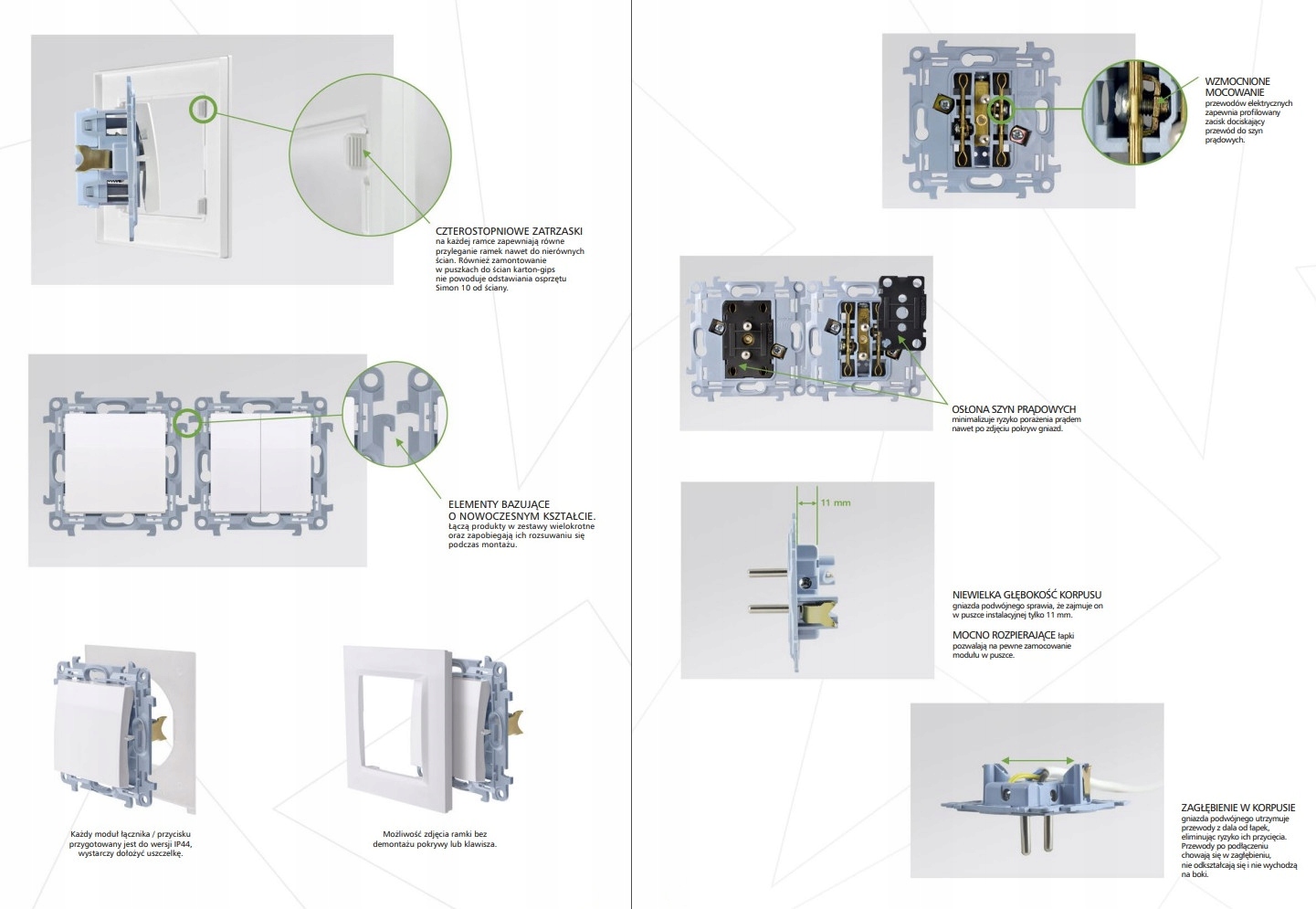 SIMON10 Łącznik pojedynczy schodowy czarny mat 10A Stan opakowania oryginalne