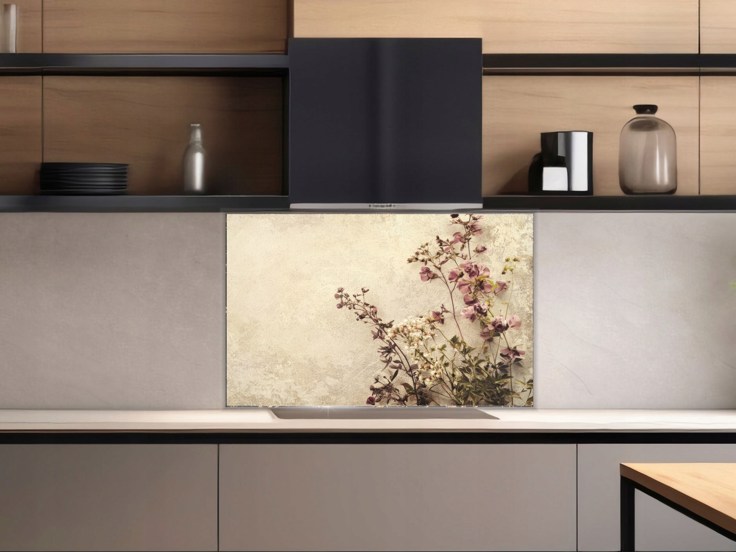 Skleněný panel do kuchyně 4 mm tvrzený, 50 x 60 cm, ochrana před postříkáním