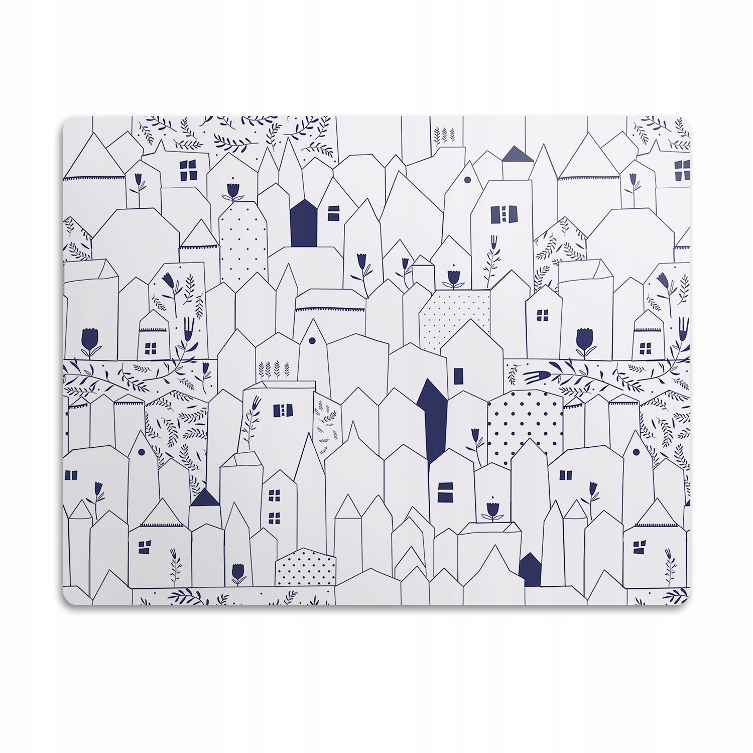 Levně Voděodolná podložka pod misku Město obrys 90x60 cm