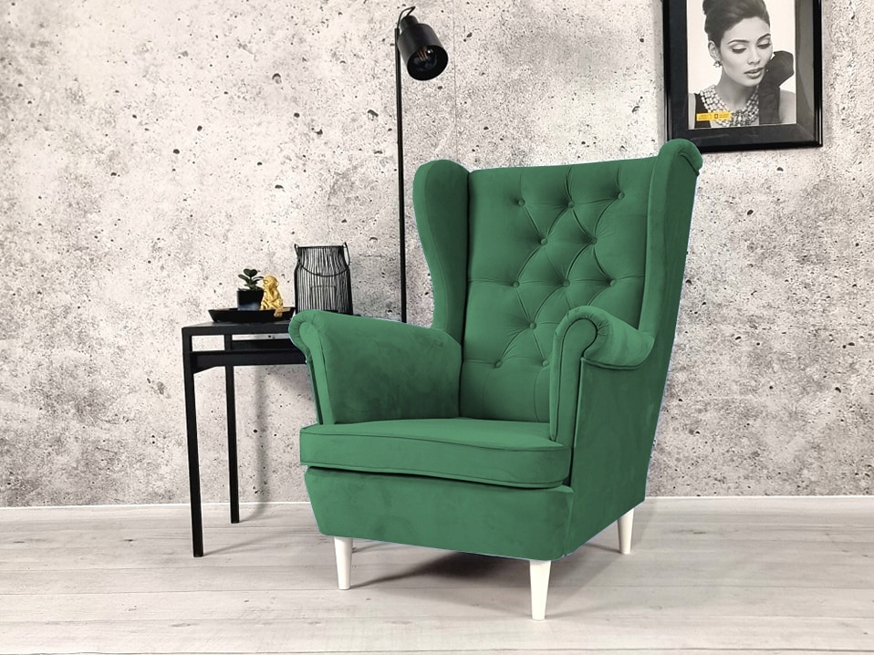 FOTEL USZAK STYL SKANDY GŁĘBOKI PIK PLAMOODPORNY Rodzaj uszak