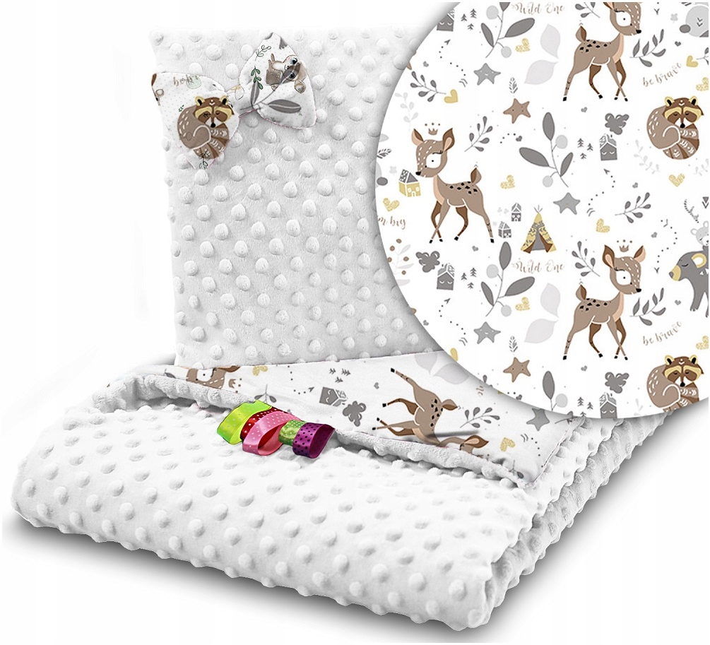 

Kocyk Minky 75x100 Kołderka Poduszka Babymam