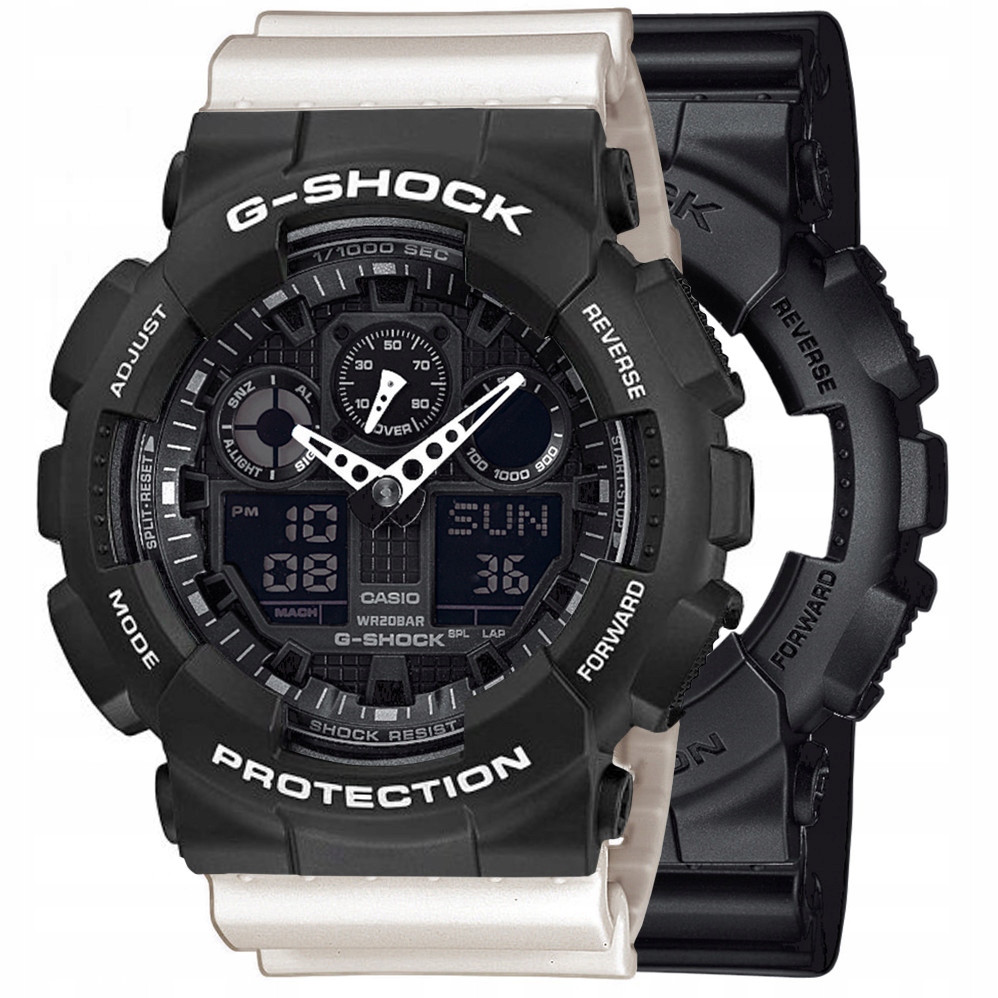 Sada G-shock GA-100-1A1ER Černá Bílá