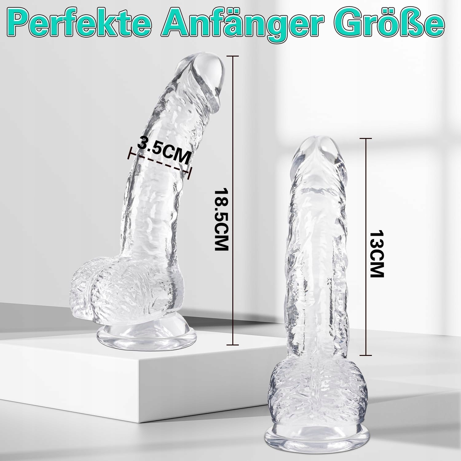 WAKELUST Realistyczny Dildo 18CM z Mocną Przyssawką Miękki Silikonowy — miniatura 6