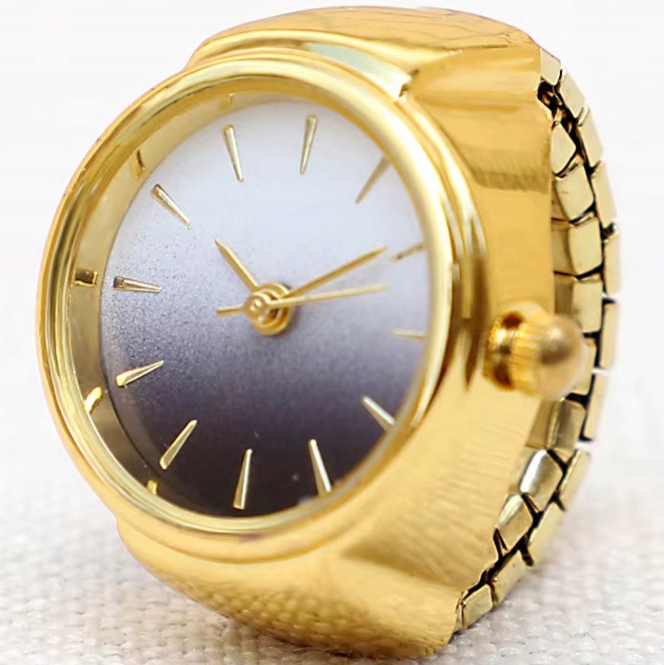 Zlatý signet Nastavitelný náramek na prst Velikost 11-29 Luxusní funkční