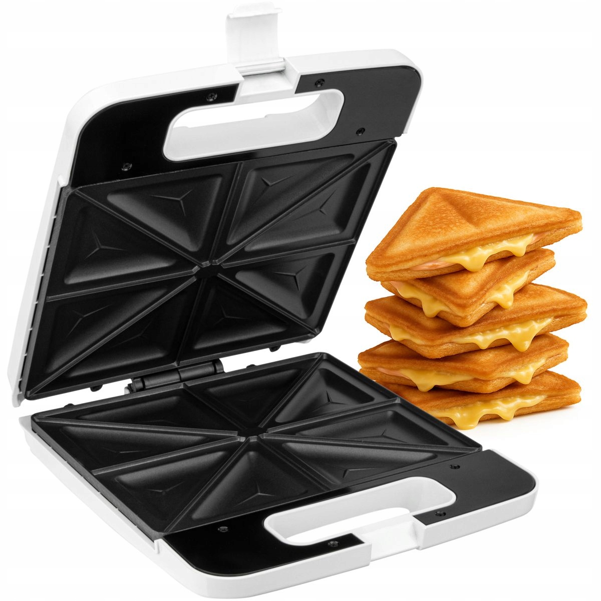 Opiekacz do Kanapek Toster 4 Tosty Duży Sandwich XXL Mocny Tosty 1200W