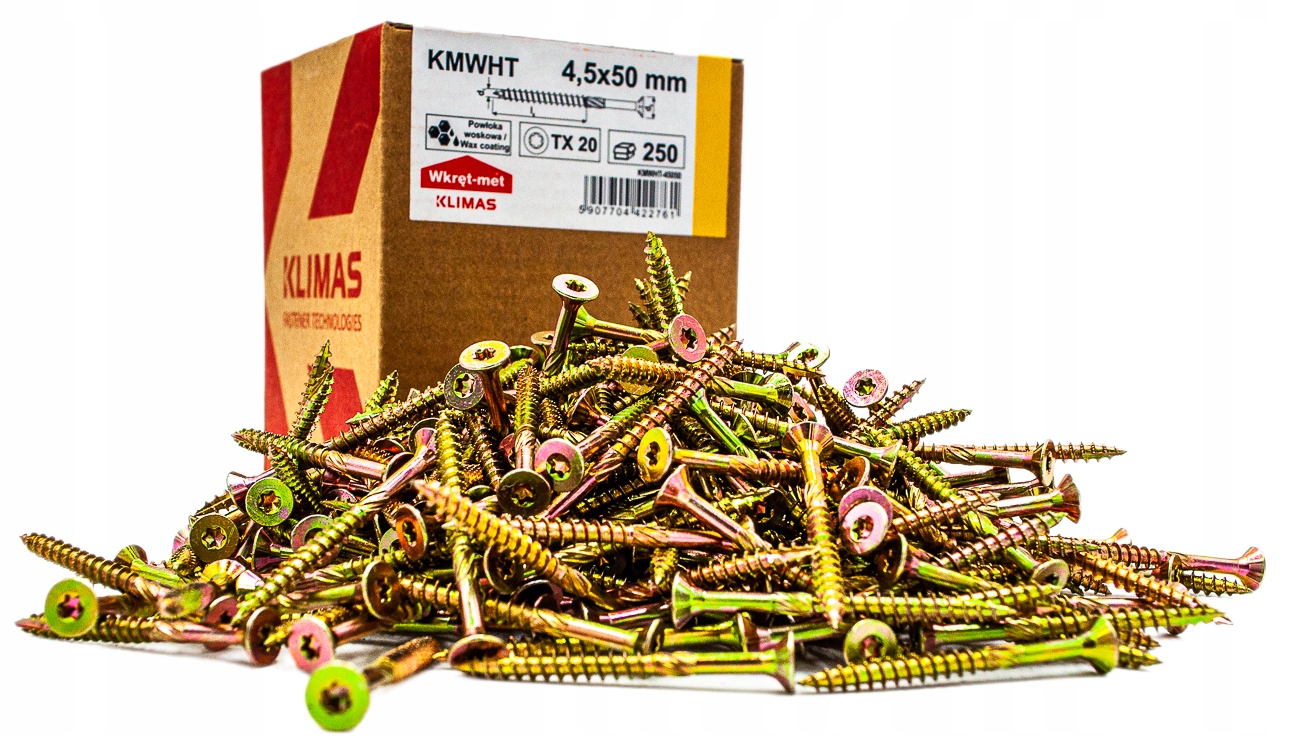 

Wkręty Ciesielskie Drewna Dachu 4,5x50 Torx 250szt
