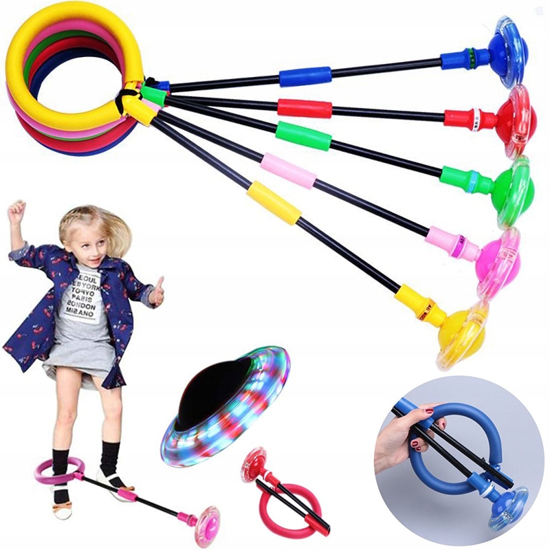 Hula hop skakanka na nogę składana świecąca led