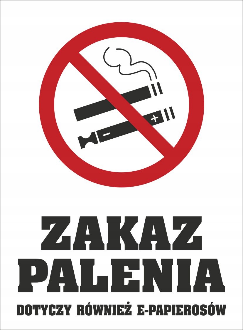 

Naklejka Zakaz Palenia 15x20 cm