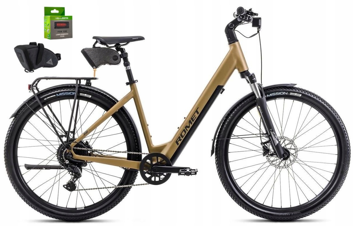Rower Elektryczny Damski 28 Romet E-modeco Suv 1.0 504WH sakwa lampk