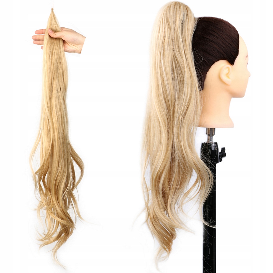 Kitka S Drátkem, Připínací, Dlouhé, Vlnité Vlasy 27/613, světlá blond