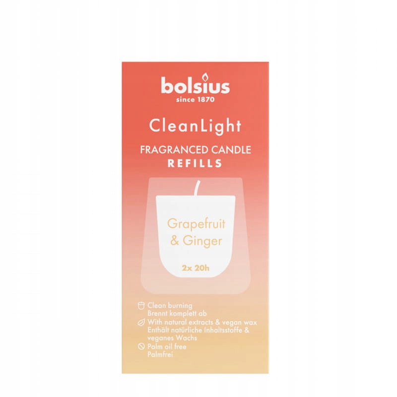 

Bolsius Cleanlight Wkład Grapefruit & Ginger