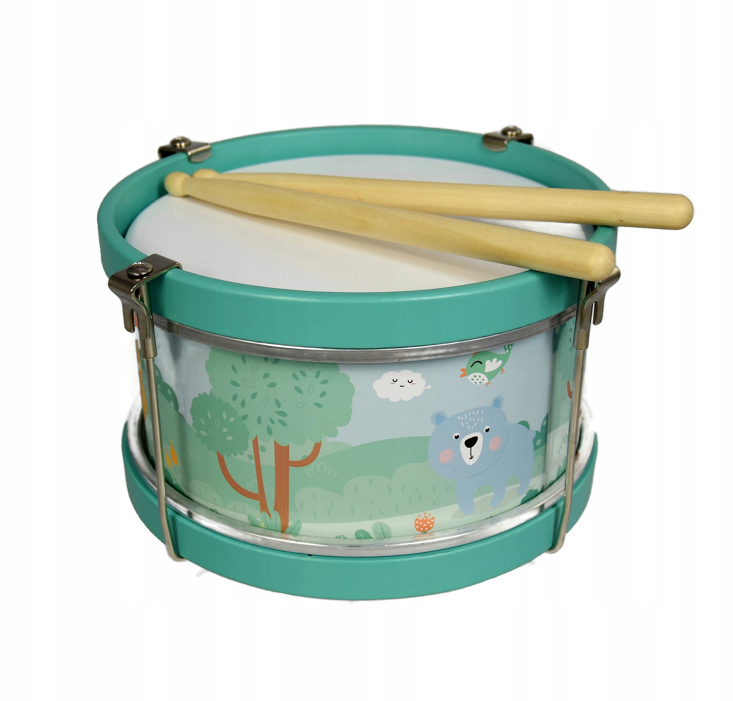 

Duży Bębenek Zwierzątka leśne +Drewniane pałeczki