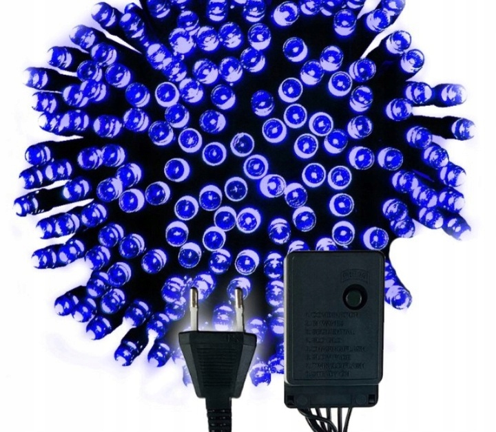 

Lampki Choinkowe Premium Led 10m 100led Niebieskie