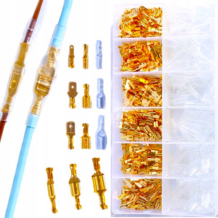 ZACISKARKA PRASKA KONEKTORÓW DUŻY ZESTAW SAMOCHODOWYCH ZŁĄCZA 450 ELEMENTÓW Kolor czerwony