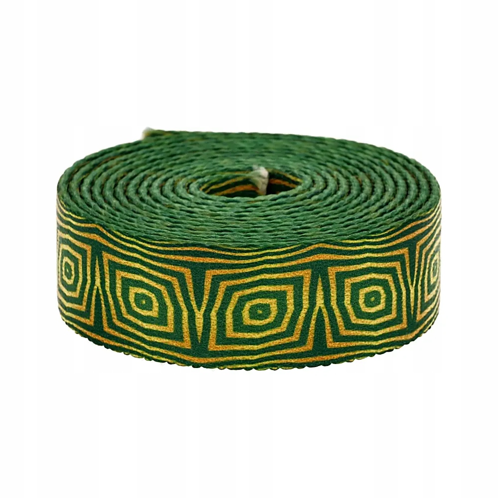 Popruh s potiskem Sublimace Green Maze 48 m hladká 1,7 mm 50 mm