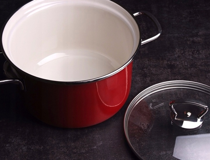 GARNKI emaliowane BELIS ECO-CERAMIC indukcja 8 el. Typ powłoki emaliowana