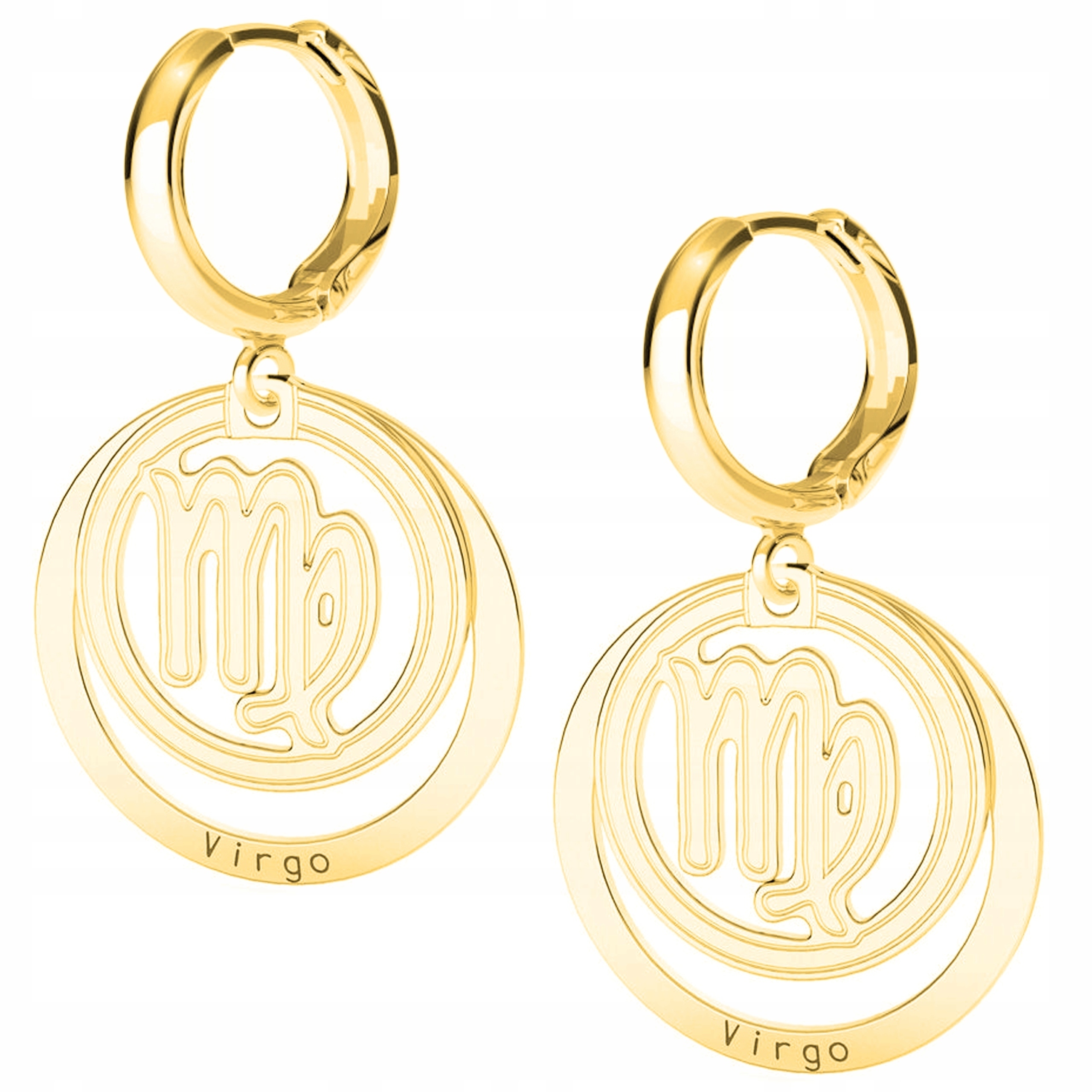 Náušnice zlaté Znamení zvěrokruhu Panna 925